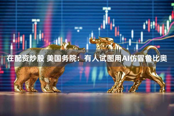 在配资炒股 美国务院：有人试图用AI仿冒鲁比奥